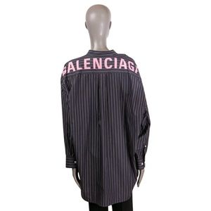 Authentic Balenciaga pin stripe Swing Shirt